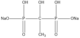 羟基乙叉二膦酸二钠(HEDP•Na2)结构式