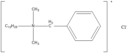 十二烷基二甲基苄基氯化铵 1227（洁尔灭、苯扎氯铵）结构式